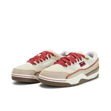 Nike Jordan FLIGHT COURT 女款低筒復古休閒鞋，街頭風百搭舒適貼合支撐鞋款 IQ1107-171 - 米色/紅色 - 查看 6