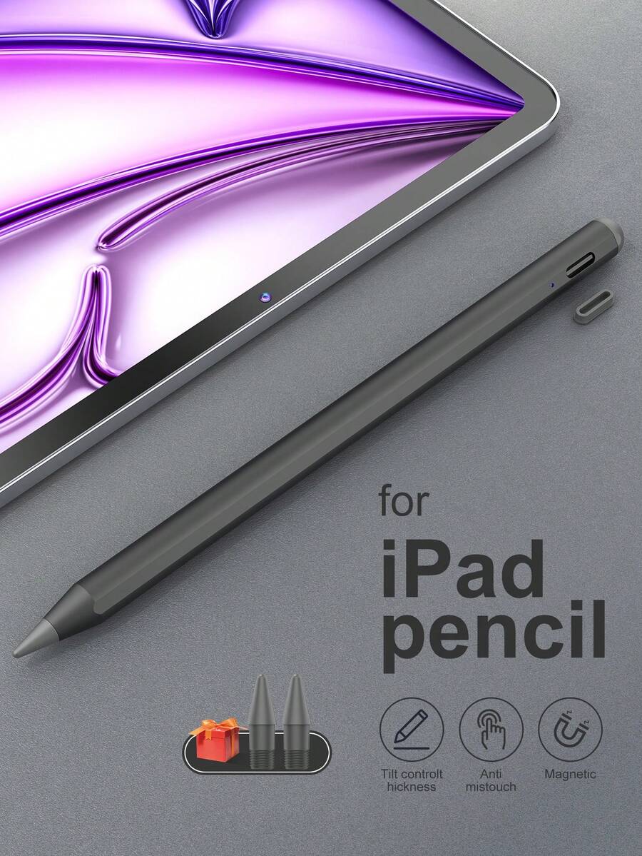 Stylus Pen For IPad (A16) 11 Inch 11th Generation (2025 Model), With LED Power Indicator Light, Compatible With 2018-2025 IPad Models. Replaceable Tip, Suitable For IPad 6th Generation (9.7 Inch). Includes Type-C Charging Cable For IPad 10th Generation. Double-Tap The Top Of The Stylus To Turn On/Off On IPad 9th/8th/7th Generation.