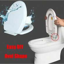 Quick Release Toilet Seat | Soft Close | Heavy Duty | Universal Fit | One Button - A - View 2