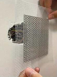 1/5pcs Drywall Repair Aluminum Wall Repair Patch, Fiber Mesh Over Galvanized Plate, Dry Wall Hole Repair Patch Metal Patch With Extended Self-Adhesive Mesh - Fiber-coated Web - View 2