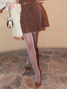 Women's Metallic Glitter Tights, Futuristic & Ultra-Glam Legwear For NYE, Clubs, Festivals Or A Space-Age Vibe - Multicolor - View 3