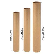 10个空白纸板卷筒，3种尺寸，适用于工艺品和DIY艺术项目，可用作卫生纸卷筒、棕色纸板管，也可用于手工制作、DIY项目、课堂美术用品和手工纸管制作。 - 棕色 - 查看 7