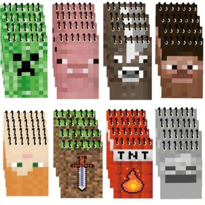 6pcs Spiral Pixel Mini Notebooks, Compact And Portable, Great Gift For Friends' Birthdays Or Holidays