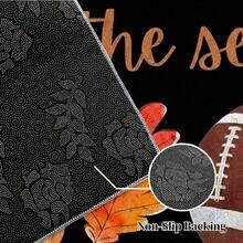 1 pieza Alfombra con patrón de calabaza y café de Acción de Gracias. Hecha de material de terciopelo de rombos dorados, con un peso aproximado de 800g y un grosor de aproximadamente 0,6 cm. La alfombra es resistente al desgaste, antideslizante y fácil de limpiar. Disponible en varios tamaños. Adecuada para la cocina, la sala de estar, el comedor, el dormitorio, el balcón, el baño, el estudio y otros escenarios. Una opción ideal para la decoración del hogar. - Multicolor - Ver 10