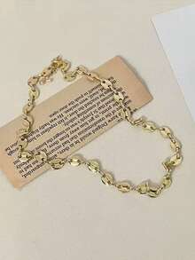 1 Classic Minimalist Oval Chain Necklace - Oval - View 3