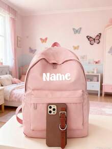 这款时尚大容量背包是秋冬季返校季的理想之选。它可定制姓名，并饰有可爱的卡通图案，包括足球、蝴蝶、恐龙、鲜花和爱心。适合日常使用、郊游、旅行、购物、上学和户外活动。它也是一份很棒的生日礼物。 - 彩色 - 查看 11