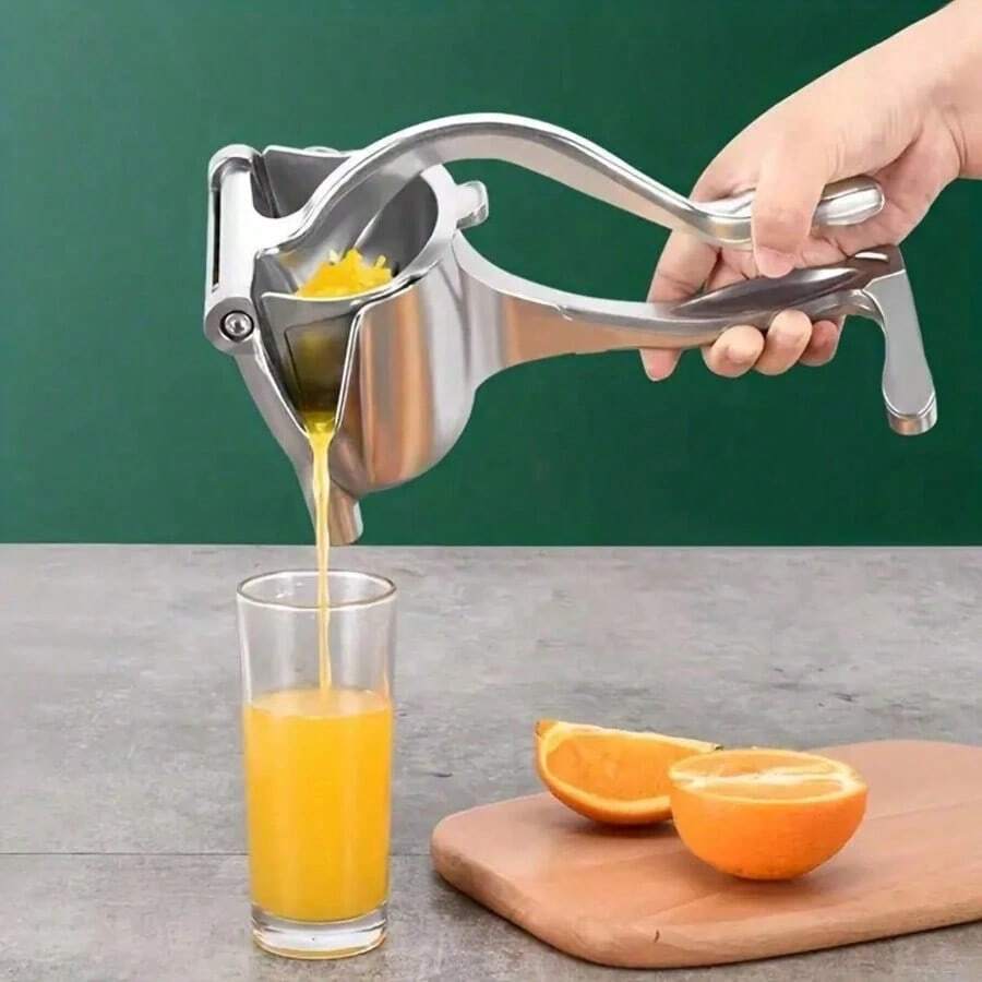 1 Unit Of Heavy-Duty Manual Juicer, With Quick Juicing Design - Suitable For Oranges, Lemons, Pomegranates - Easy To Clean Compact Model, No Need For Electricity - Ideal Choice For Home, Kitchen, Travel, Party - Durable Stainless Steel Construction, Ergonomic Handle, High-Quality Manufacturing, Fruit Juicer, Essential For Outdoor Adventures - 銀色 - 查看 1