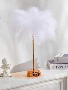 2DeTODO Cute Decorative Feather Lamp - White - View 4
