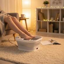 Hydromassage Foot Tub, Foldable, With Bubbles, Portable, With Red Light And Thermal, For Spa - View 2