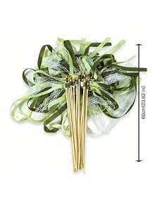 10/20/50pcs White Ribbon Magic Wands, Fairy Wands With Lace, Bells, Suitable For Wedding, Party, Celebration - White - View 15