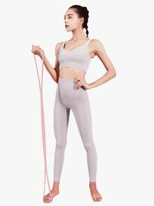 1pc 8-Shaped Resistance Band, High Elastic Figure-8 Pull-Up Assist Band For Back, Arm, Leg Stretching, Silicone Resistance Strap, Elastic Yoga Stretch Band, Fitness Band - Multicolor - View 5