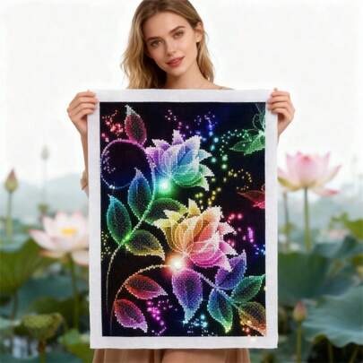 LaoJieYuan 2026 New Style Flowers Cross Stitch DIY Embroidery Set Printed Cloth Handmade Crafts Pack Threads Handicraft Gift Home Decoration Diy Kit Crafts Embroidered Embroidery Kit Cross Stitch Kits Crochet Kit Punch Needle Kit Sewing Accessories Sewing Kit Embroidery Thread Craft Kit Stitch Stuff Sewing Patterns Crochet Craft Supplies Embroidery Kit Beginners Sewing Pattern