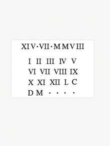 1张防水、防汗、可水洗的草本罗马数字极简主义临时纹身贴纸，高端防水贴纸，小众氛围手臂装饰贴纸，适合人群 - 黑色 - 查看 5