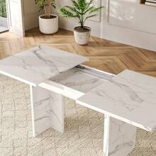 Dining Tables - White Marble + MDF - View 5