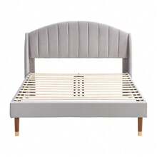 Bed Bases & Foundations - Gray + Velvet - View 8