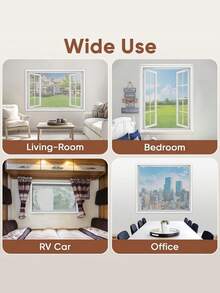 Malla de repuesto para ventana blanca, red antiinsectos transpirable, cortina de insectos lavable, fácil de instalar - Malla de ventana - Ver 3