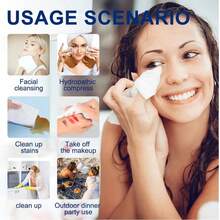 50 Counts Cleaning Towels, Disposable Face Towels, Biodegra Dable Makeup Remover Wipes,Super Extra Soft, Thick, Absorbent, Pearl Texture Facial Cleansing Cloths, Dual Textured & Smooth Sides - 50PCS - 查看 9