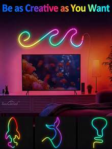 Đèn ngủ/đèn nền TV điều khiển từ xa thông minh đổi màu RGB có hẹn giờ, thích hợp cho phòng ngủ, trang trí ngày lễ, quà tặng, trang trí tường trong nhà, tiệc Halloween, đèn neon RGB thông minh | Mềm mại, điều khiển bằng ứng dụng, cấp nguồn qua USB, sáng tạo, thích hợp cho phòng ngủ, phòng chơi game, tường TV, nhà cửa, Giáng sinh, tiệc tùng, trang trí không khí ngày Valentine, nhà bếp, phòng khách, phòng tắm, tiệc tùng, tủ quần áo - ánh sáng màu - Xem 11