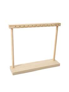 Wooden Jewelry Display Stand, Necklace Holder, Bracelet & Earring Organizer, Desktop Display Rack - Multicolor - View 11