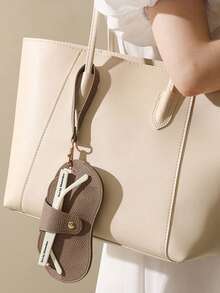 1pc Portable PU Leather Glasses Case With Lanyard, Soft Eyeglasses Pouch, Fashion Hanging Eyewear Holder, Can Be Hung On Handbag Or Wallet, Everyday Portable Protective Eyewear Storage, Lightweight Durable Case For Reading Glasses And Sunglasses, Stylish Hanging Accessory For Travel, Quick-Access Eyewear Organizer, Versatile On-The-Go Compact Solution, Perfect Everyday Carry Essential For Glasses - Brown - View 1