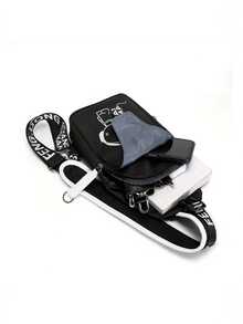 17 Inch Men's PU Leather Laptop Bag, Men's Briefcase, Men's Waterproof Messenger Bag, Men's Shoulder Laptop Bag , Valentines Gifts - Black - View 9