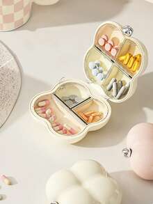 1 pieza Caja organizadora de viaje mini portátil a prueba de humedad y bloqueo de luz, caja de 7 días para vitaminas y joyas - Multicolor - Ver 8