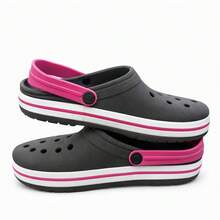Adult Women's And Men's Slippers Lightweight And Comfortable Girls' And Boys' Sandals Simple Beach Casual Openwork Fabric Slippers Beach Holiday School Home Outdoor - 玫紅色 - 查看 2