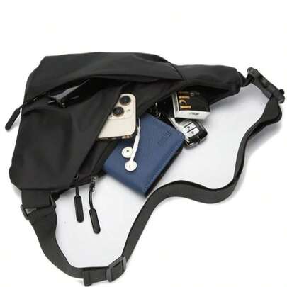 حقيبة صدر، حقيبة متقاطعة، حقيبة كتف رياضية متعددة الوظائف للرجال عادية خفيفة الوزن، حقيبة هاتف صغيرة مضادة للسرقة، حقيبة ضرورات السفر