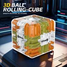 1pc Kids Fidget Toy Rubix Cube, 3D Maze Magic Cube Stress Toys, Children's Sensory Cubo Rubik ,Brain Training Rolling Ball Maze Cube,Portable Parent-Child Interactive Puzzle Game, Birthday Christmas Easter Gift For Boys & Girls - Nhiều màu - Xem 14