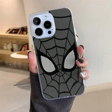 Simple And Transparent Spider Web Pattern Phone Case, Suitable For IPhone XS/XR/11/12/13/14/15/16/17 Pro/Max/Air Series And Galaxy Plus/Pro/S22/S23/824/S25/Ultra/FE/A0 Series Models. Magnetic Phone Cases Are Suitable As Gifts, Especially For Valentine's Day. - 無色 - 查看 3