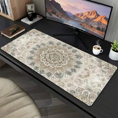 1个鼠标垫，阿拉伯图案绘画课主题，宰牲节防滑鼠标垫，桌面垫，键盘垫，防滑橡胶底座，适用于6种场景：万花筒、万花筒通道、材质纹理、阿拉伯市场、金色商店、摩尔式