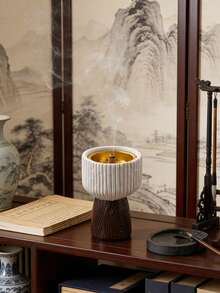 1 件/套 木纹效果树脂烛台,现代简约风格家居装饰摆件,适用于餐桌、婚礼、生日、客厅、玄关、茶室、桌面装饰、高档餐厅、壁炉旁、家庭聚会、开斋节庆祝活动、装饰摆件、瑜伽冥想等场合。 - 多款式 - 查看 12