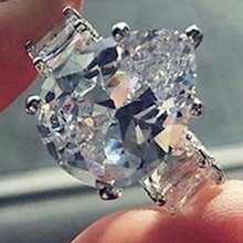 1pc Women's Engagement Ring, Fashionable Luxury Silver Alloy Teardrop Zirconia Embellished, Engagement, Wedding, Party, Anniversary, Valentine's Day, Birthday - Bạc - Xem 4