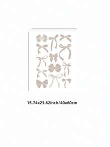 1/3件套无框米色蝴蝶结印花三联画，学院风装饰棕褐色俏皮海报，Y2K幸运女孩综合症大学公寓装饰，少女风卧室、宿舍、客厅装饰，趣味海报，墙面装饰画，复古装饰，大学宿舍必备 - 米色蝴蝶結 - 查看 24