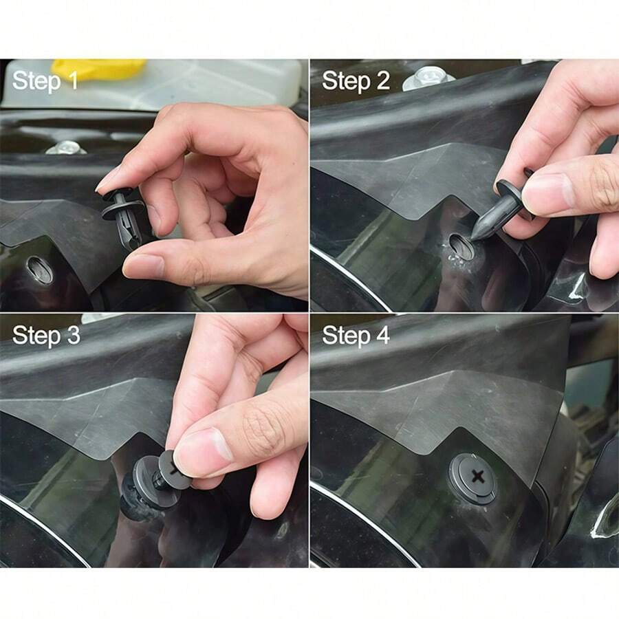 200pcs 6mm Plastic Rivets Fasteners Screws, For Automotive Fender Bumper, Screw Clips Rivet Fasteners, Widely Used For Fixing Car Fender, Bumper, Fender, Lining, Radiator Cover, Door Panel And Other Parts - 200pcs Fixing Screw Clips - View 1