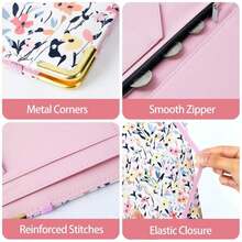 Server Book, PU Leather Server Books For Waitress With Zipper Pockets, Waitress Book With Pen Holder Fit Server Apron Check Presenters For Restaurants - ColorE - 查看 4