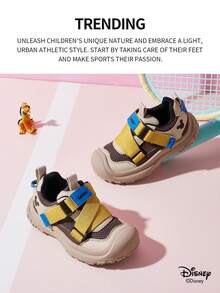 Disney 1 Pair  Collaboration Children's Sneakers, Suitable For Daily Wear, Festivals, Sports, Outdoor Activities, Comfortable, Non-Slip, Breathable (Boys' Sneakers, Boys' Skate Shoes, Children's Sneakers, Girls' Sneakers, Girls' Skate Shoes) - Khaki - View 2