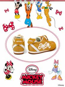 Disney 1 Pair Mickey Mouse Collaboration Children's Sneakers, Suitable For Daily Wear, Festivals, Sports, Outdoor Activities, Comfortable, Non-Slip, Breathable (Boys' Sneakers, Boys' Skate Shoes, Children's Sneakers, Girls' Sneakers, Girls' Skate Shoes) - Yellow - View 3