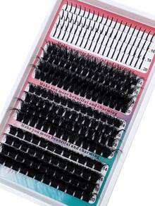 320pcs/312pcs/240pcs 4 Styles Manga Lash Clusters Spike Lashes Individual Lash Clusters,Spikes+120D+160D+200D/Spikes+60D+80D+100D/Spikes+40D+60D+80D Multi-Type Natural Look, 6-21mm Mixed Length,Cat Eye Dramatic Wet Eyelashes Reusable Individual Segmented False Eyelashes Wispy&Ultra Soft DIY Eyelash Extension At Home - DD - 查看 4