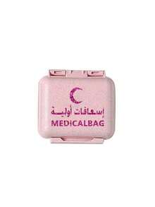 6格迷你药盒,便携式药品收纳盒,印有“MEDICALBAG”字样,可存放6天用量的药品,是旅行、存放维生素、珠宝、耳环、戒指的理想之选,也是居家和旅行必备的药品收纳包、药盒、药瓶、医院包、急救包、药品整理器、药品储存袋等旅行必备用品。 - 彩色 - 查看 16