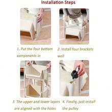 5 Tier Storage Trolley Cart On Wheels Kitchen Rolling Organizer Rack Room White - White - View 2