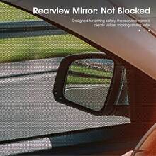 Easypie Selection 4pcs/2pcs Car Window Sunshade, Car Mosquito Cover, Car Door Side Curtain, Universal Full Coverage Sunshade, Mosquito Net - Black - View 7