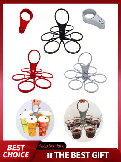 1/2 piezas Soporte plegable y giratorio portátil para tazas de fiesta/café, set de 6 piezas, estante de tazas creativo