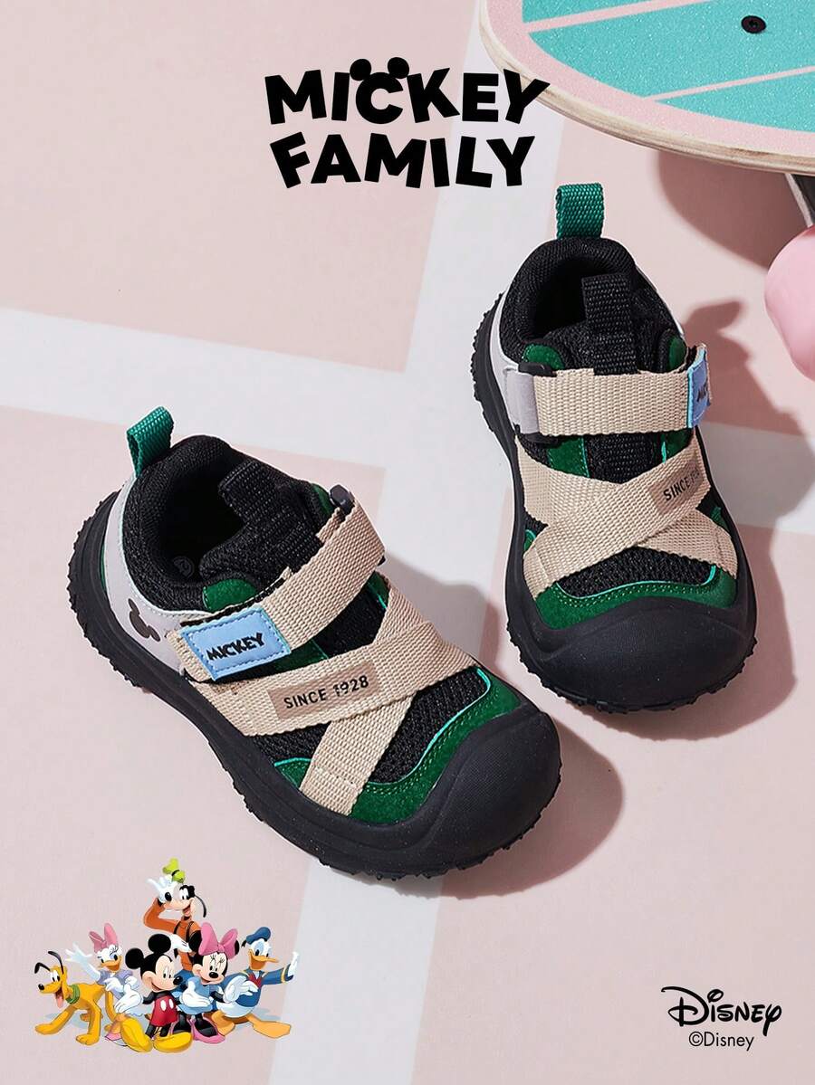 Disney 1 Pair  Collaboration Children's Sneakers, Suitable For Daily Wear, Festivals, Sports, Outdoor Activities, Comfortable, Non-Slip, Breathable (Boys' Sneakers, Boys' Skate Shoes, Children's Sneakers, Girls' Sneakers, Girls' Skate Shoes) - Black - View 1