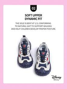 Disney 1 Pair  Collaboration Children's Sneakers, Suitable For Daily Wear, Festivals, Sports, Outdoor Activities, Comfortable, Non-Slip, Breathable (Boys' Sneakers, Boys' Skate Shoes, Children's Sneakers, Girls' Sneakers, Girls' Skate Shoes) - Blue - View 4