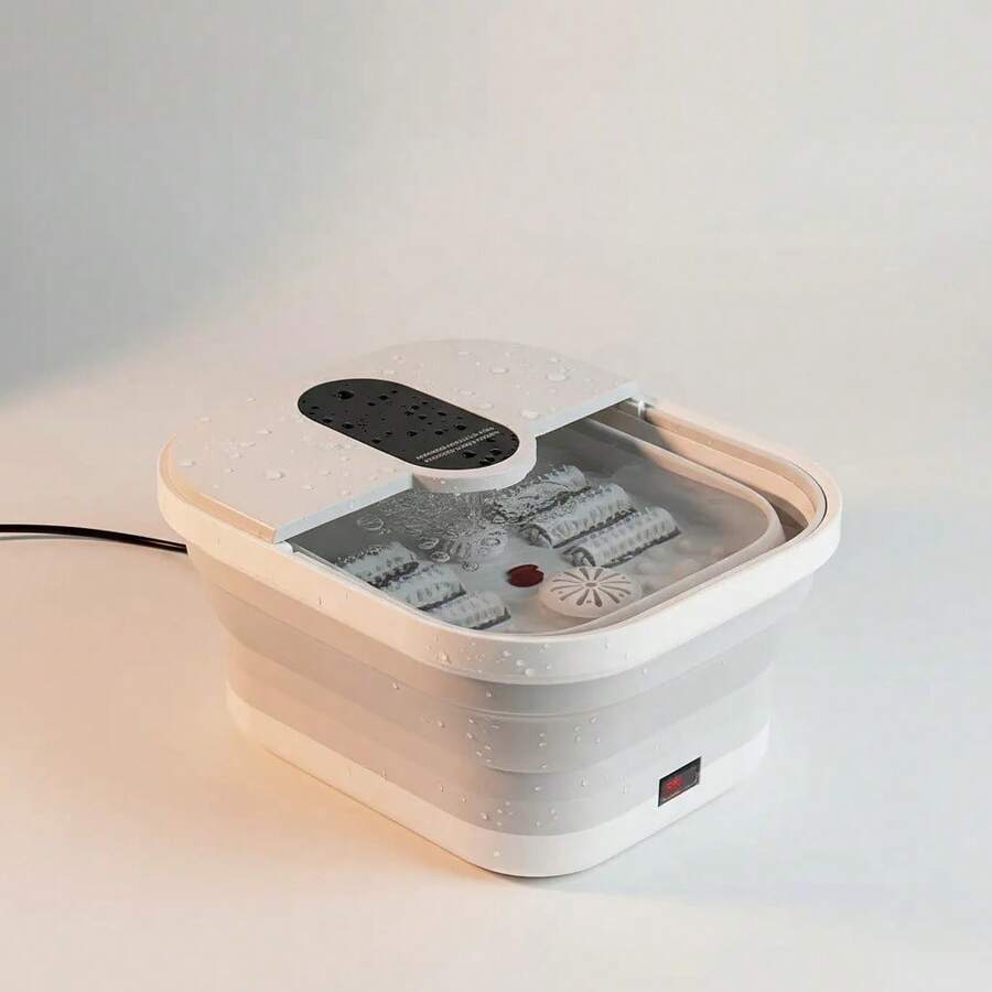Hydromassage Foot Tub, Foldable, With Bubbles, Portable, With Red Light And Thermal, For Spa - View 1
