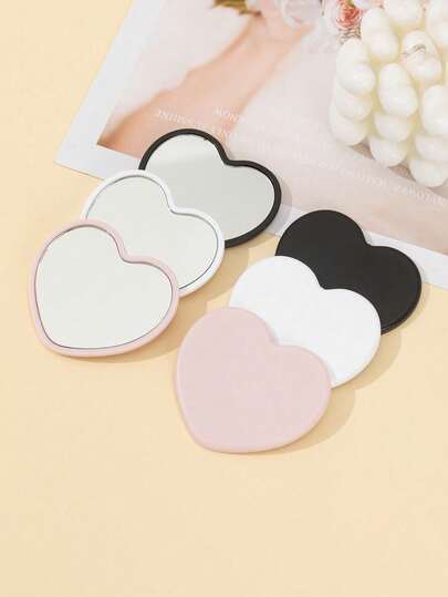 1pc/5pcs/10pcs Heart-Shaped Compact Mirror, Student Portable Mirror, Travel Pocket Mirror, Heart-Shaped Makeup Mirror,Makeup,Cheap,Room Decor,Vanity,Travel,Bedroom,Makeup Accessories,Mirror,Vanity Mirror,Mini Mirror,Compact Mirror,Mirror Small,Hand Mirror,Cheap,Stocking Stuffers,Makeup,Makeup Tools,Cheap Stuff,Gifts,Gifts For Women,Christmas Gifts