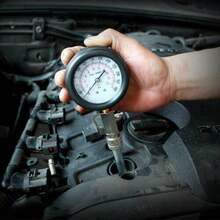 Petrol Engine Cylinder Pressure Tester For Car Compression Test Gauge Kit Set UK - Black - View 6