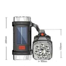 Senter Portabel Bertenaga Tinggi yang Dapat Diisi Ulang USB, Lampu LED Tenaga Surya dengan Lampu Kerja COB, 4 Mode, Pengisian Daya untuk Ponsel, Lampu Kemah Luar Ruangan, Tahan Air, Penerangan Darurat untuk Rumah - Hitam - View 12