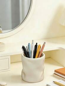 1 pezzo Portapenne da scrivania carino, organizer elegante per cancelleria e pennelli da trucco, adatto per uso in ufficio, portapenne e scatola di stoccaggio creativa per scrivania, contenitore per matite e cancelleria, organizer accessori da scrivania alla moda, strumento di stoccaggio per la classe, forniture per il ritorno a scuola, decorazione per scrivania domestica, portapenne multifunzionale, adatto per bambini e adulti. - Multicolore - Visualizzare 7